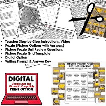 Scientific Revolution Activity Vocabulary Picture Puzzle World History Activity - preview 2