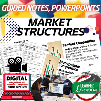 Market Structures Guided Notes & PowerPoint, Economic Notes, Digital Learning - preview 1