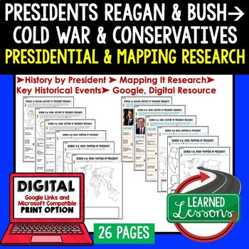 President Ronald Reagan and Bush Research & Mapping Print and Digital Google - preview 1