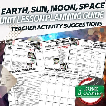 Earth, Sun, Moon & Planets Lesson Plan Guide | NGSS Earth Science Lesson Plans - preview 1
