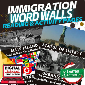 Immigration & Urbanization Word Wall Activity Pages U.S. History Word Wall - preview 1