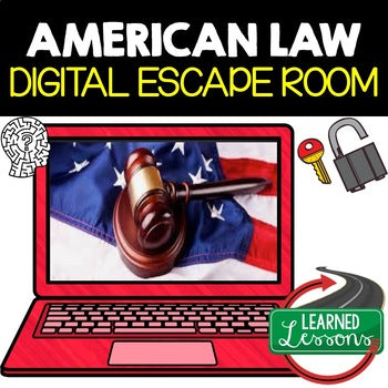 American Law Digital Escape Room, Breakout Room Activity Pages No Prep - preview 1