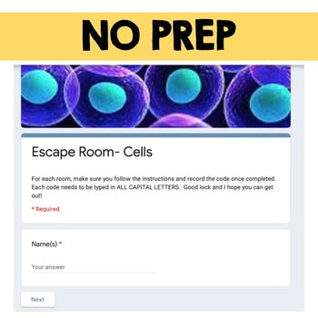Cells Digital Escape Room, Cells Breakout Room Life Science Escape Room - preview 4
