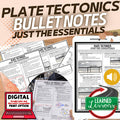 Plate Tectonics Outline Notes, Plate Tectonics Bullet Notes, NGSS, Google App - preview 1
