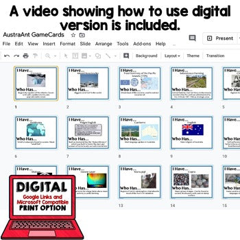 Australia Game Cards, Geography Test Prep, Print & Digital Distance Learning - preview 2