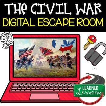 The Civil War Escape Room | Digital Breakout | U.S. History Activity - preview 1