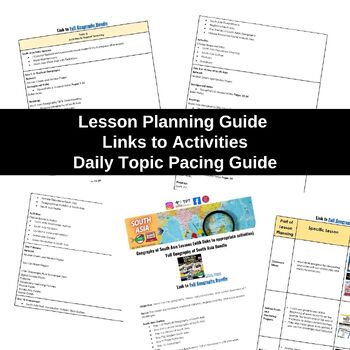 South Asia Lesson Plan Guide for World Geography Back To School - preview 2