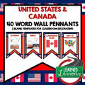 United States & Canada Word Wall World Geography Word Wall Posters - preview 1