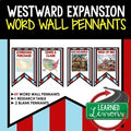 Western Expansion Word Wall Pennants, US History Word Wall - preview 1