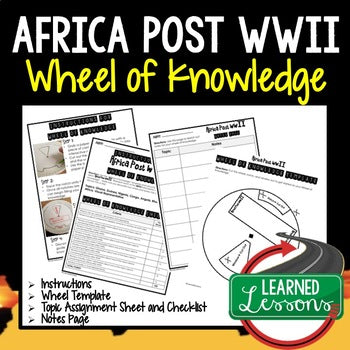 Africa Post WWII Activity, Wheel of Knowledge (Interactive Notebook) - preview 1