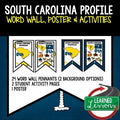 South Carolina History Word Wall State Profile South Carolina Activities Posters - preview 1