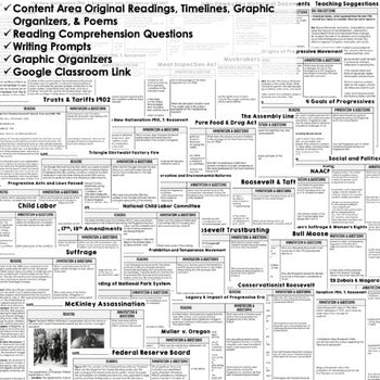 Progressive Era DBQ Close Reading Textbook Replacement Google Print - preview 2