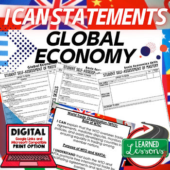 Global Economy I Can Statements & Posters Self-Assessment Economics - preview 1