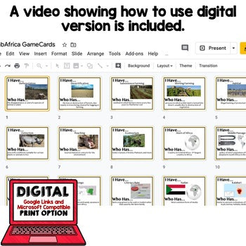 Africa Game Cards, Sub Saharan Africa Geography Test Prep, Digital - preview 2
