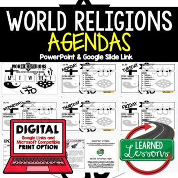 World Religions Agenda PowerPoint & Google Slides, World History Agenda - preview 1