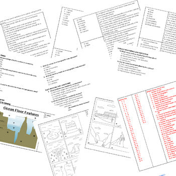 Landforms Topography Tectonics Assessments, Test, Quiz, Assessments, Test, Quiz - preview 2