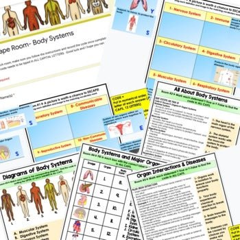 Body Systems Digital Escape Room, Body Systems Activity Life Science Escape Room - preview 2