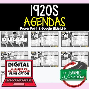 I920s Agenda PowerPoint & Google Slides Agenda - preview 1