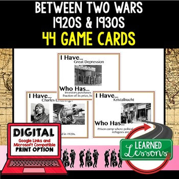 Between Two Great Wars Game Cards, Test Prep, Print & Digital Learning - preview 1