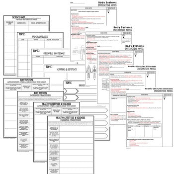 Body SystemsGuided Notes & PowerPoints NGSS, Life Science Guided Notes - preview 3