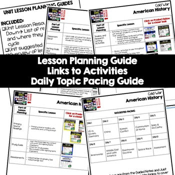 Cold War Lesson Plan Guide, American History BACK TO SCHOOL - preview 2