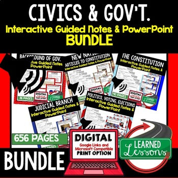 Legislative Branch Guided Notes and PowerPoint, Flipped Classroom, Google - preview 4