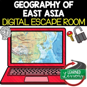 East Asia Geography Escape Room | Digital Breakout | World Geography Activity - preview 1