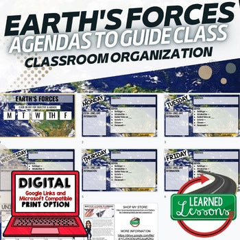 Earth's Forces Agenda PowerPoint & Google Slides, Earth Science Agenda - preview 1