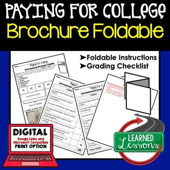 Paying for College Activity Foldable, Economics, Personal Finance Activity - preview 1