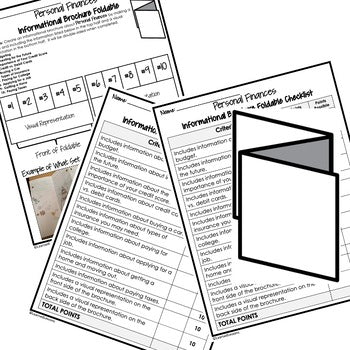 Personal Finance Foldable Bundle | Financial Literacy Interactive Activities - preview 2