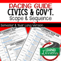 FREE Civics Pacing Guide | Scope & Sequence | Government Curriculum - preview 1