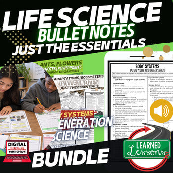 Life Science Notes Bundle | Guided Notes, Bullet Notes, NGSS Science Activities - preview 1