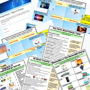 Types of Energy Digital Escape Room, Type of Energy Breakout Room, No Prep - preview 2