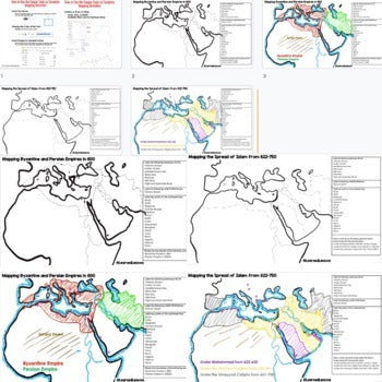 Spread of Islam Map Activity, Mapping The Spread of Islam PRINT & DIGITAL - preview 3