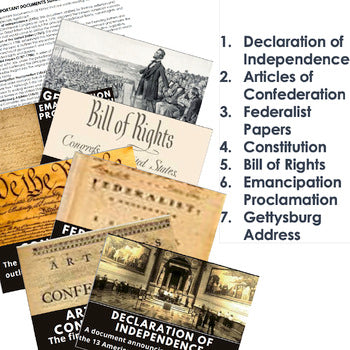 Important US Documents Word Wall & Activity Pages Civics Word Wall - preview 2