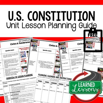Constitution Lesson Plan Guide Civics Government Back To School - preview 1