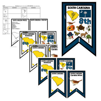 South Carolina History Word Wall State Profile South Carolina Activities Posters - preview 2