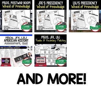 1950s, JFK & LBJ U.S. History Bundle | Cold War Activities | Print & Digital - preview 4