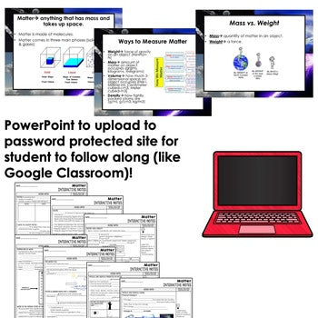 Matter Guided Notes and PowerPoints Physical Science Activity - preview 2