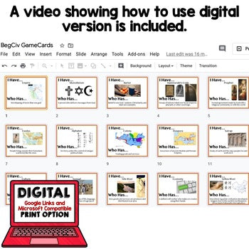 Early Man, River Valley Game Cards BUNDLE, Print & Digital Distance Learning - preview 2