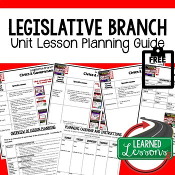 Legislative Branch Lesson Plan Guide Civics Government Back To School - preview 1