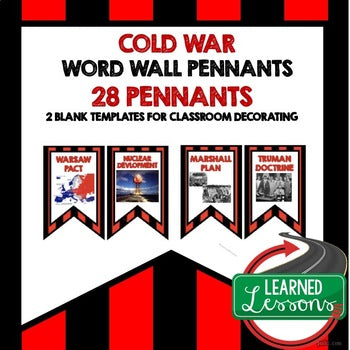Cold War Word Wall Pennants US History Word Wall - preview 1