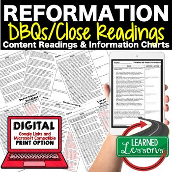 Reformation DBQ Reading Activity Google World History DBQ Reading - preview 1