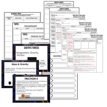 Earth's Forces Guided Notes & PowerPoints NGSS Earth Science Guided Notes - preview 2
