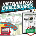 VIETNAM WAR Activity Choice Board, Digital & Google - preview 1