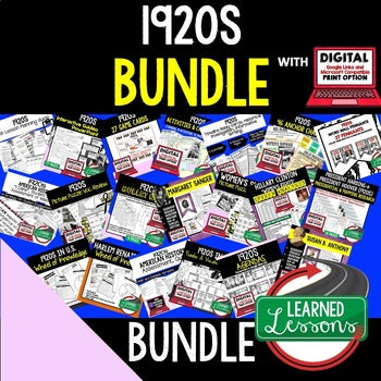 Roaring 1920s Activities Bundle | U.S. History Print & Digital Lessons - preview 1