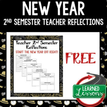 FREE Teacher New Year Reflection Form | Back to School Professional Development - preview 1