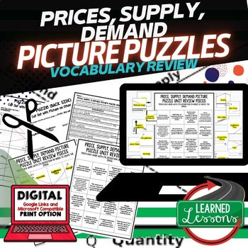 Price, Supply, & Demand Activity Picture Puzzle, Economics Curriculum - preview 1