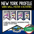 New York History Word Wall, State Profile, New York Activities US History Poster - preview 1
