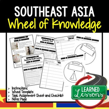 Southeast Asia Activity, Wheel of Knowledge (Interactive Notebook) - preview 1